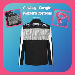 Western Cowboy or Cowgirl Costume Top & Bandana Scarf Ken Inspired Cosplay Small